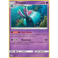 Toxapex 63/149 SM Base Set Holo Rare Pokemon Card NEAR MINT TCG