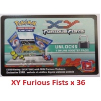 Pokemon TCGO - FURIOUS FISTS XY - Online Code x 36 EMAILED ON THE SAME DAY codes