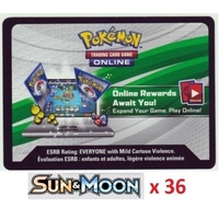 36 x Pokemon Sun and Moon Online Codes emailed or text within 12 hrs code tcgo