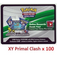 100 Pokemon XY Primal Clash Online Codes emailed or text within 12 hrs code tcgo
