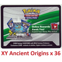 36 x Pokemon XY7 ANCIENT ORIGINS TCG Online Codes (emailed within 12 hours) code