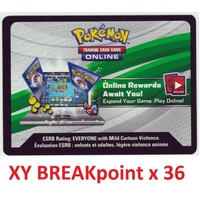 36 x Pokemon XY BREAKPOINT TCG Online Codes (emailed within 12 hours!) CODE