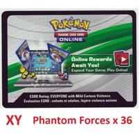 36 x Pokemon XY PHANTOM FORCES TCG Online Codes (emailed within 12 hours!) CODE