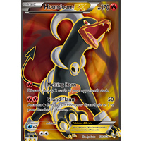 Houndoom EX 153/162 XY Breakthrough Ultra Rare Full Art Holo Pokemon Card MINT
