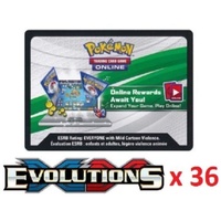 36 x Pokemon XY12 EVOLUTIONS TCG Online Codes (emailed within 12 hours!) code