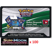 100 x Pokemon SM Burning Shadows Code TCGO Cards TCG Codes SENT WITHIN 12 HOURS
