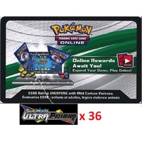 36 x Pokemon SM Ultra Prism Code TCGO Cards TCG Codes