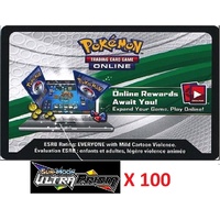 100 x Pokemon SM Ultra Prism Code TCGO Cards TCG Codes