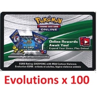 100 x Pokemon XY EVOLUTIONS TCG Online Codes (emailed within 12 hours) code tcgo