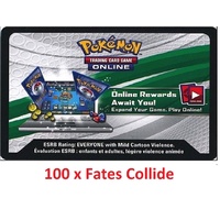 100 x Pokemon XY FATES COLLIDE TCG Online Codes (emailed in 12 hours) code tcgo