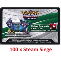100 x Pokemon XY STEAM SIEGE TCG Online Codes (emailed in 12 hours) code tcgo