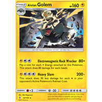 Alolan Golem 42/145 SM Guardians Rising Holo Rare Pokemon Card MINT TCG