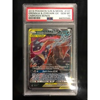 POKEMON CARD PSA 10 GRENINJA ZOROARK GX UNBROKEN BONDS