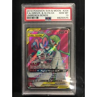 POKEMON CARD PSA 10 GARDEVOIR SYLVEON GX FULL ART 204 UNBROKEN BONDS