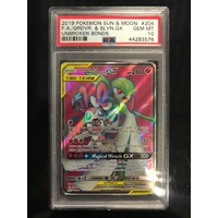 POKEMON CARD PSA 10 GARDEVOIR SYLVEON GX FULL ART 204 UNBROKEN BONDS