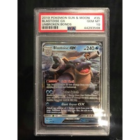 POKEMON CARD PSA 10 BLASTOISE GX UNBROKEN BONDS