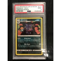 POKEMON CARD PSA 9 GRENINJA (WITH CHARIZARD SHADOW) HOLO UNBROKEN BONDS