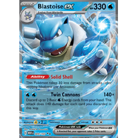 Blastoise EX 009/165 SV 151 Holo Ultra Rare Pokemon Card NEAR MINT TCG