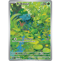 Bulbasaur 166/165 SV 151 Illustration Rare Holo Pokemon Card NEAR MINT TCG