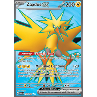 Zapdos EX 192/165 SV 151 Full Art Secret Rare Holo Pokemon Card NEAR MINT TCG
