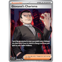 Giovanni's Charisma 197/165 SV 151 Full Art Secret Rare Holo Pokemon Card NEAR MINT TCG