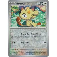 Meowth 052/165 SV 151 Reverse Holo Common Pokemon Card NEAR MINT TCG