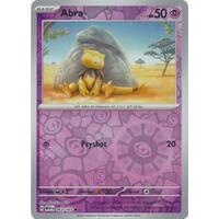 Abra 063/165 SV 151 Reverse Holo Common Pokemon Card NEAR MINT TCG
