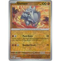 Rhyhorn 111/165 SV 151 Reverse Holo Common Pokemon Card NEAR MINT TCG