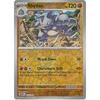 Rhydon 112/165 SV 151 Reverse Holo Uncommon Pokemon Card NEAR MINT TCG