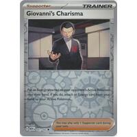 Giovanni's Charisma 161/165 SV 151 Reverse Holo Uncommon Pokemon Card NEAR MINT TCG
