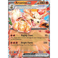 Arcanine ex 032/198 Scarlet and Violet Base Set Holo Ultra Rare Pokemon Card NEAR MINT TCG