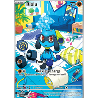 Riolu 215/198 Scarlet and Violet Base Set Illustration Rare Holo Pokemon Card NEAR MINT TCG