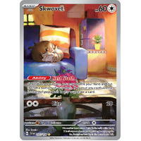 Skwovet 222/198 Scarlet and Violet Base Set Illustration Rare Holo Pokemon Card NEAR MINT TCG