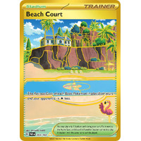 Beach Court 263/182 SV Paradox Rift Gold Secret Rare Pokemon Card NEAR MINT TCG