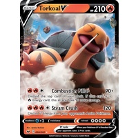 Torkoal V 24/202 SWSH Base Set Holo Ultra Rare Pokemon Card NEAR MINT TCG