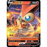 Victini V 25/202 SWSH Base Set Holo Ultra Rare Pokemon Card NEAR MINT TCG