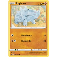 Rhyhorn 96/202 SWSH Base Set Common Pokemon Card NEAR MINT TCG