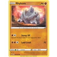 Rhyhorn 97/202 SWSH Base Set Common Pokemon Card NEAR MINT TCG