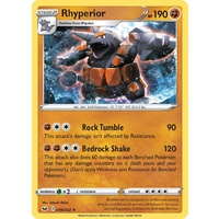 Rhyperior 99/202 SWSH Base Set Holo Rare Pokemon Card NEAR MINT TCG