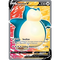 Snorlax V 197/202 SWSH Base Set Holo Ultra Rare Full Art Pokemon Card NEAR MINT TCG
