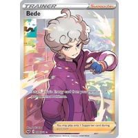 Bede 199/202 SWSH Base Set Holo Ultra Rare Full Art Pokemon Card NEAR MINT TCG