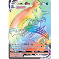 Lapras VMAX 203/202 SWSH Base Set Holo Hyper Rainbow Rare Full Art Pokemon Card NEAR MINT TCG
