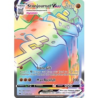 Stonjourner VMAX 205/202 SWSH Base Set Holo Hyper Rainbow Rare Full Art Pokemon Card NEAR MINT TCG