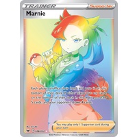 Marnie 208/202 SWSH Base Set Holo Hyper Rainbow Rare Full Art Pokemon Card NEAR MINT TCG