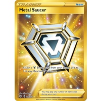 Metal Saucer 214/202 SWSH Base Set Holo Secret Rare Full Art Pokemon Card NEAR MINT TCG