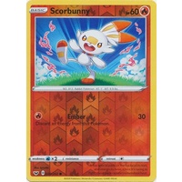 Scorbunny 30/202 SWSH Base Set Reverse Holo Common Pokemon Card NEAR MINT TCG