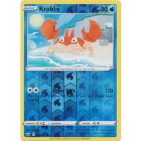 Krabby 43/202 SWSH Base Set Reverse Holo Common Pokemon Card NEAR MINT TCG
