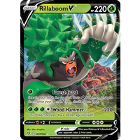 Rillaboom V 17/192 SWSH Rebel Clash Holo Ultra Rare Pokemon Card NEAR MINT TCG