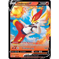 Cinderace V 35/192 SWSH Rebel Clash Holo Ultra Rare Pokemon Card NEAR MINT TCG