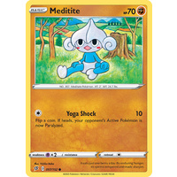 Meditite 97/192 SWSH Rebel Clash Common Pokemon Card NEAR MINT TCG